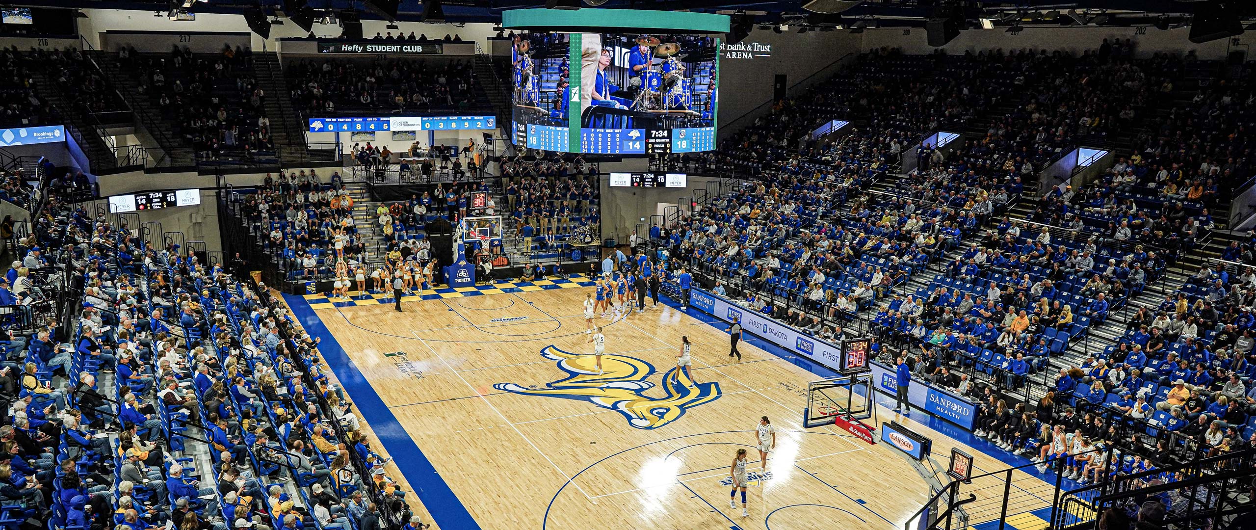 basketball court during game