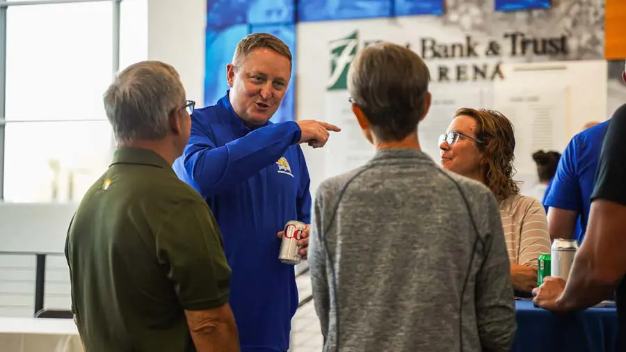 Donors interacting at an event