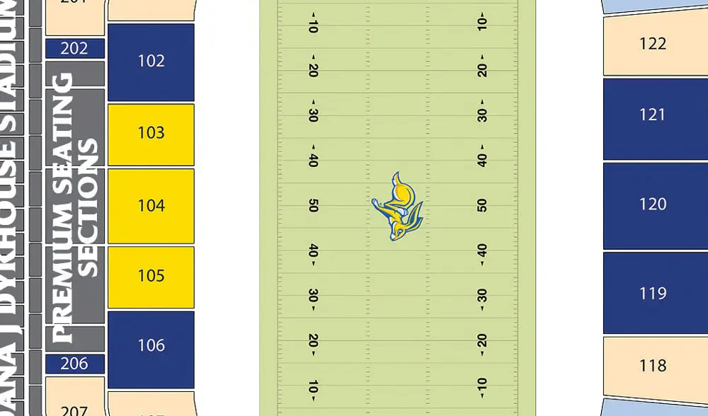 Football seating maps